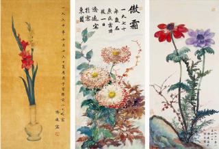 Wang Jiyuan - Still-life with flower, After frost, Gladiolas