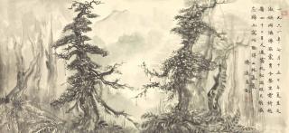 Wang Jiyuan - Two Pines on Mount Killington