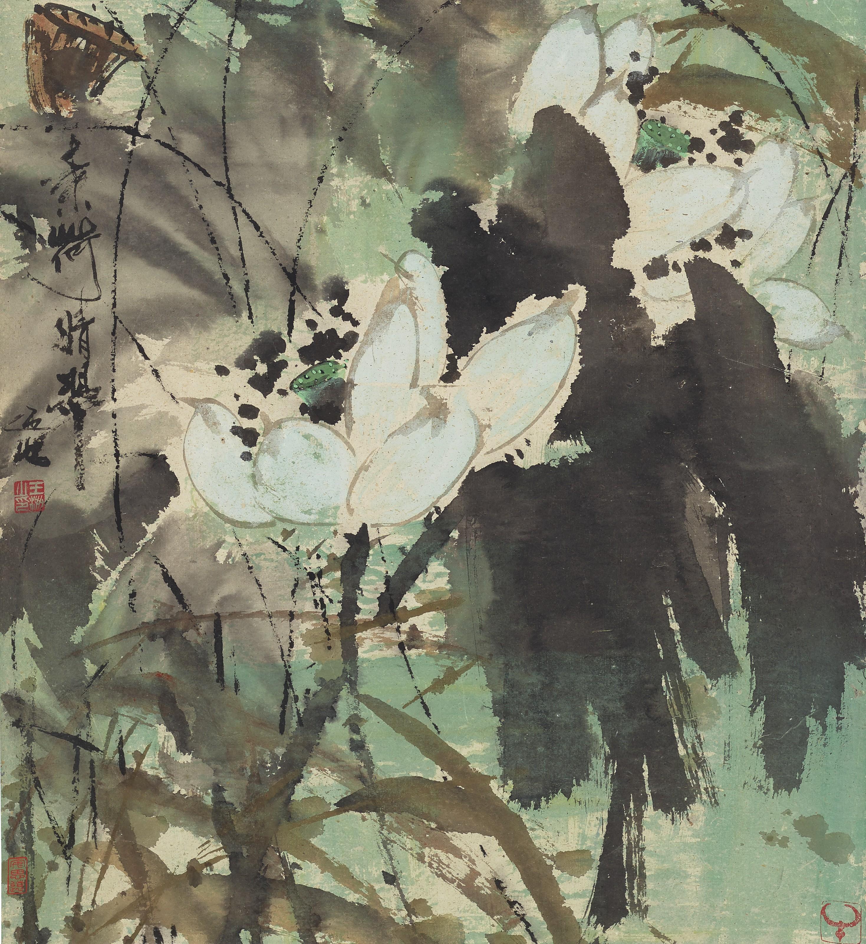 Wang Naizhuang - White Lotus on a Clear Day