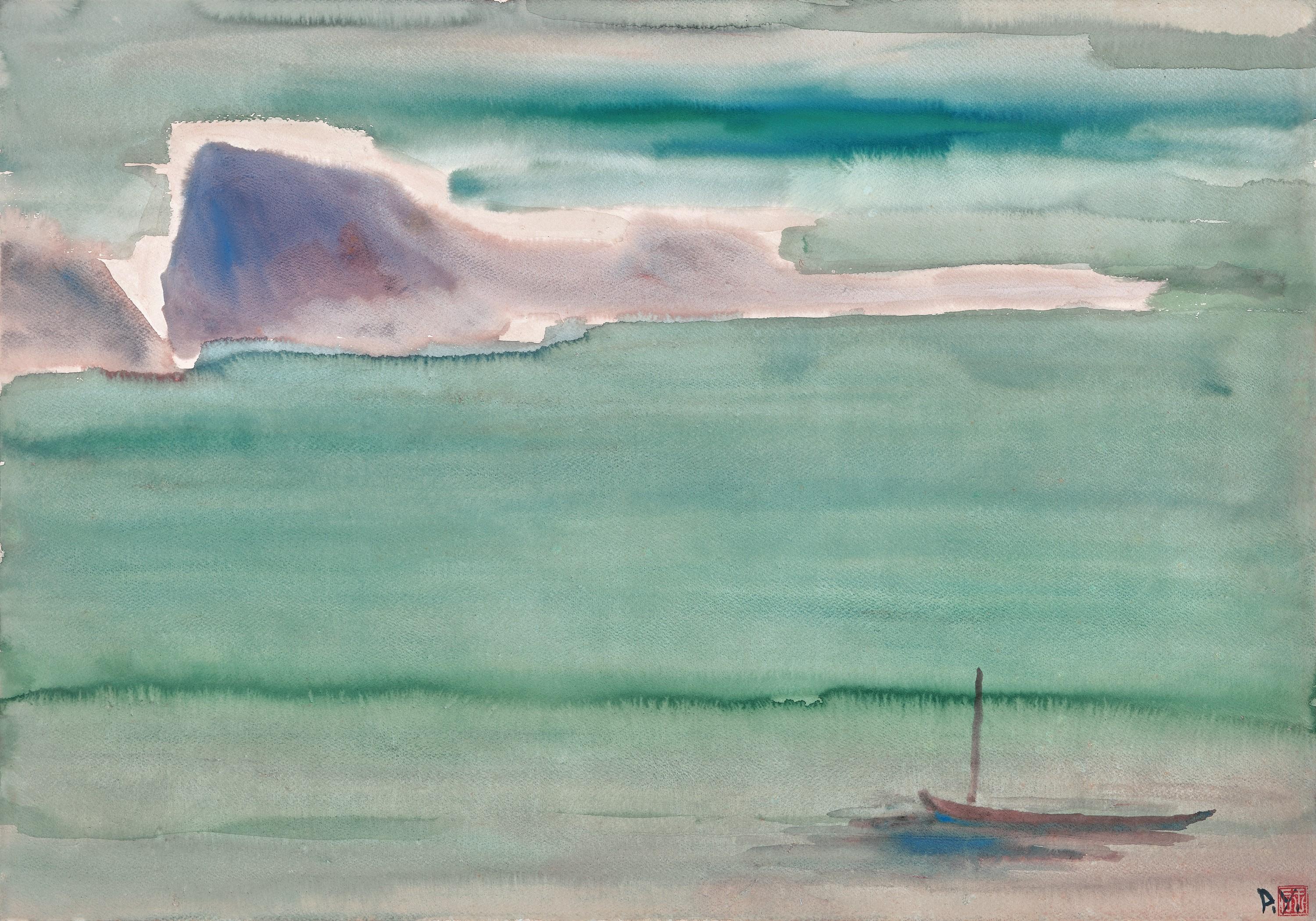 Wang Pan-Youn - Guishan Island (Lanyang)(Painted approximately in the 1990s)