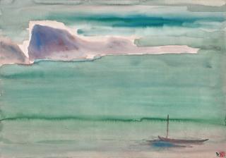 Wang Pan-Youn - Guishan Island (Lanyang)(Painted approximately in the 1990s)