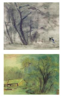 Wang Pan-Youn - Landscape; & Rainstorm