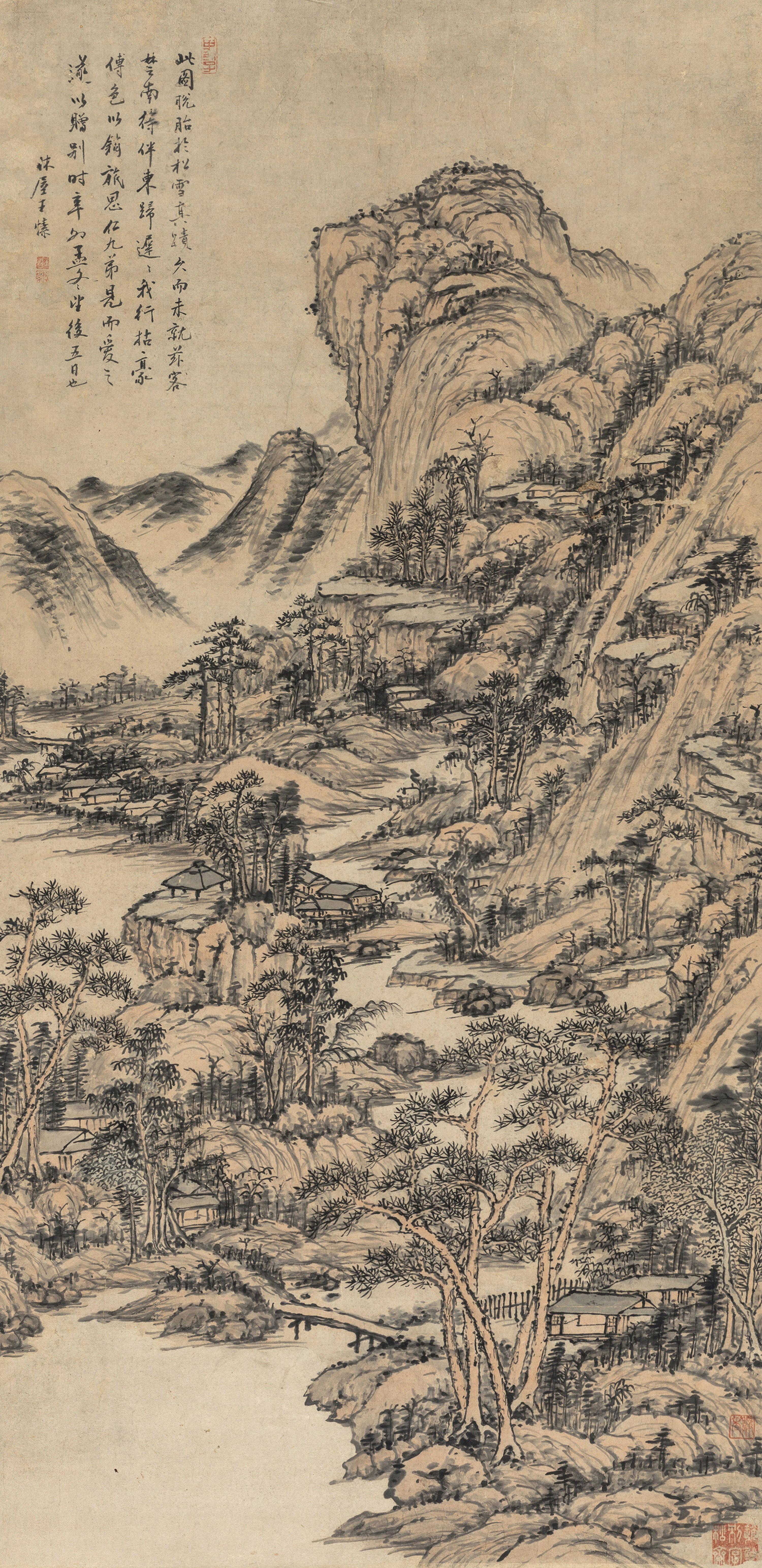 Wang Su - Landscape After Zhao Mengfu