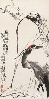 Wang Xijing - Buddha and Crane