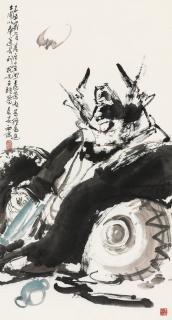 Wang Xijing - Zhong Kui With Bat