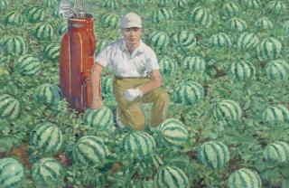 Wang Xingwei - Golfer And Watermelons No.1