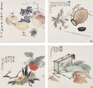 Wang Xuetao - Autumn Fruits and Insects