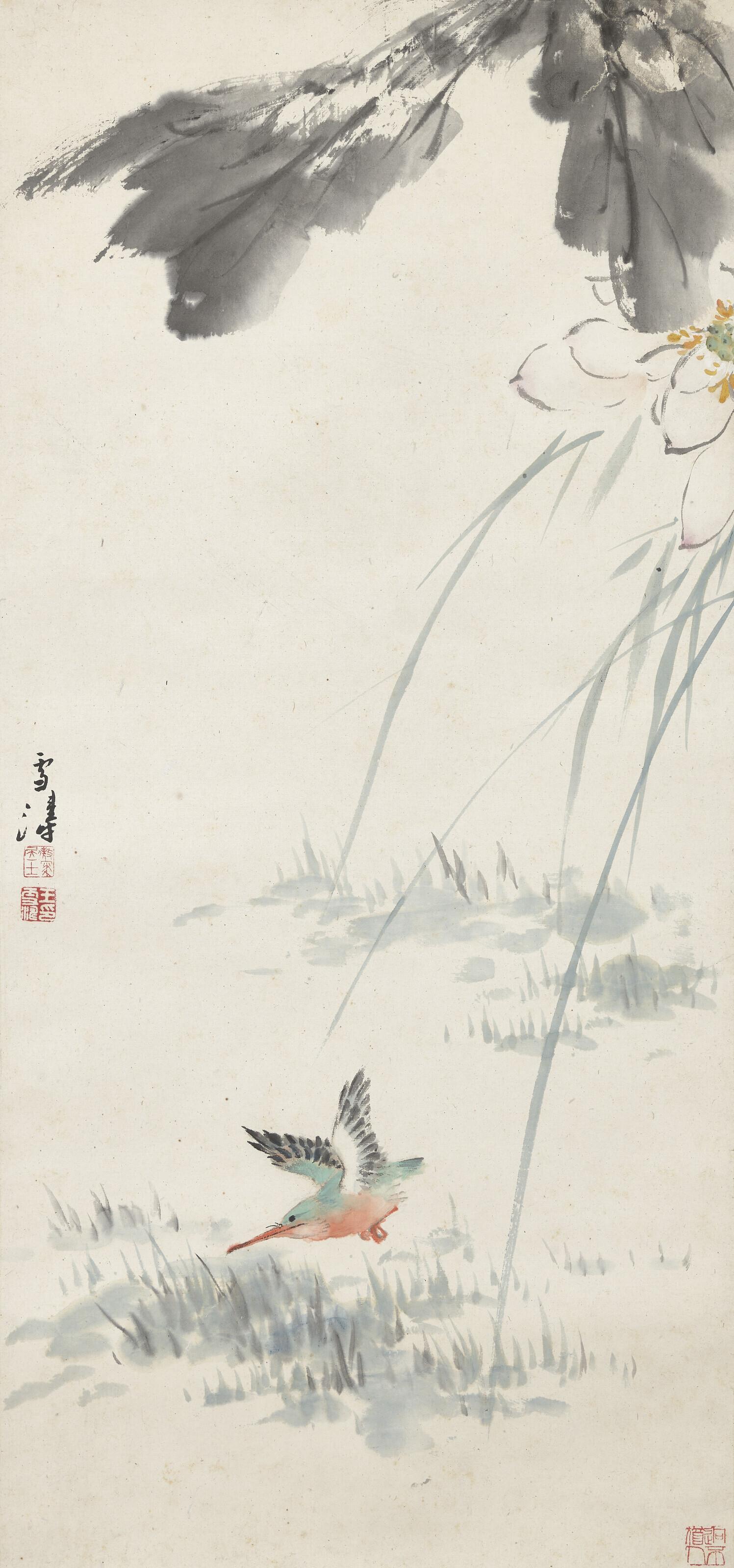 Wang Xuetao - Bird and Lotus