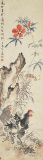 Wang Xuetao - Chickens and Flowers