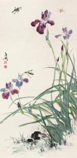 Wang Xuetao - Dragonfly And Orchid
