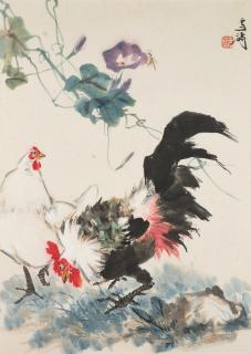Wang Xuetao - Two Roosters