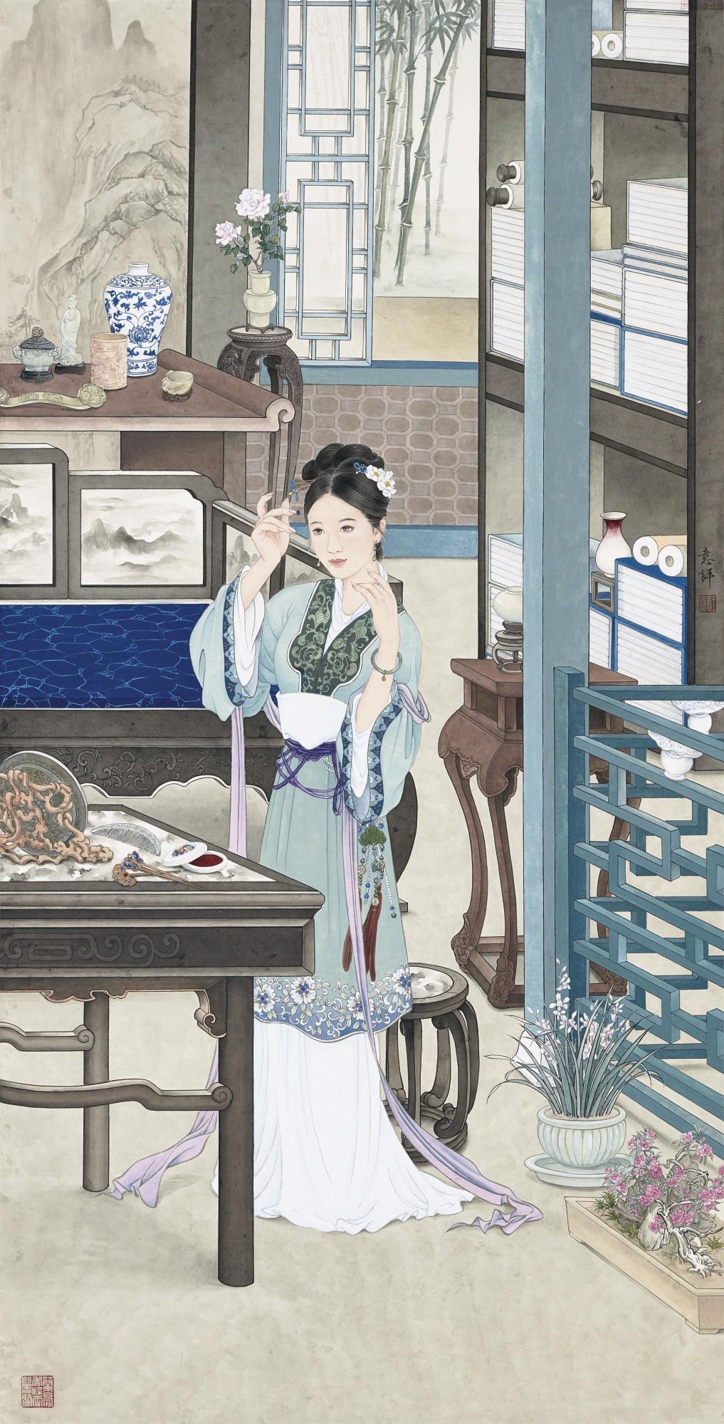 Wang Yiping - Lady Grooming In The Morning