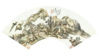 Wang Yuanqi - A Misty Day Amid Hills And Streams