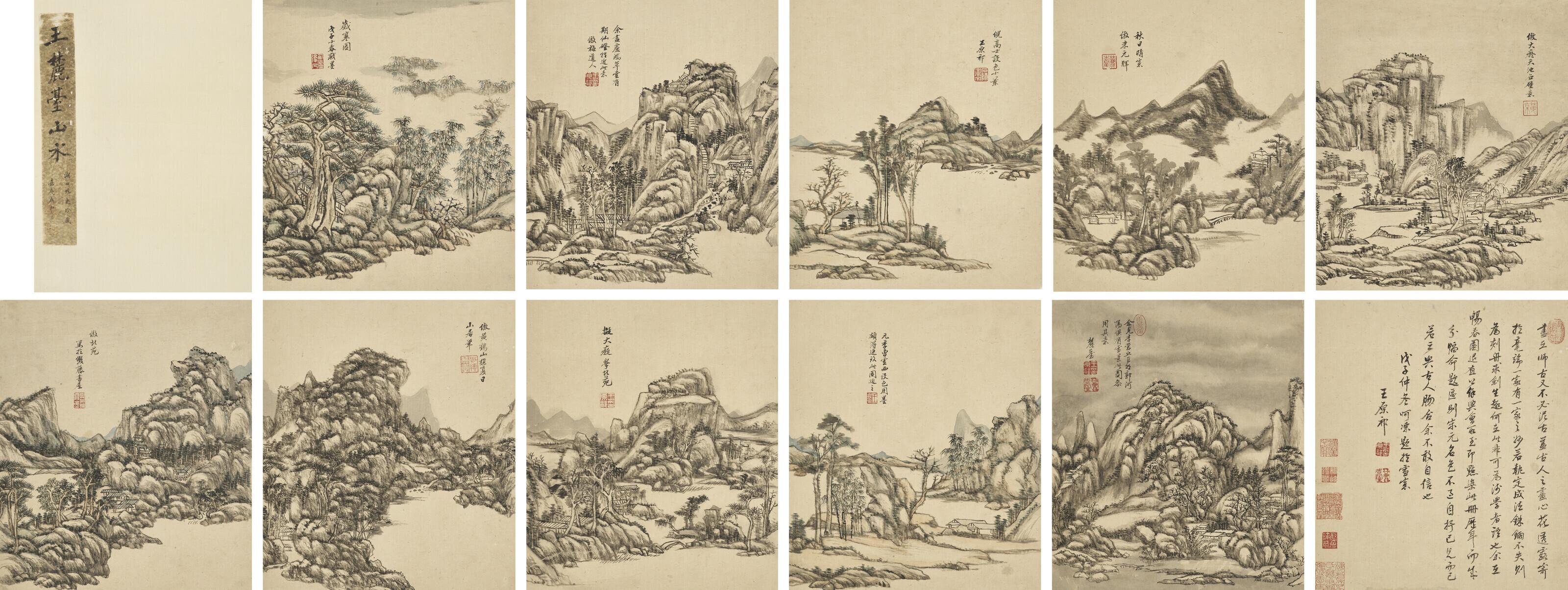 Wang Yuanqi - Landscape after Song and Yuan Masters