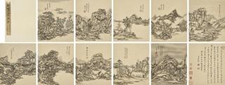 Wang Yuanqi - Landscape after Song and Yuan Masters