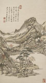 Wang Yuanqi - Retreat in Autumn Mountain