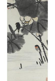 Wang Zhen - Lotus and Birds