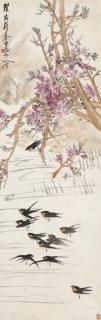 Wang Zhen - Peach Blossom and Swallows