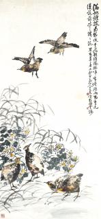 Wang Zhen - Pheasants and Chrysanthemums
