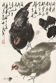 Wang Ziwu - A Group of Chicken