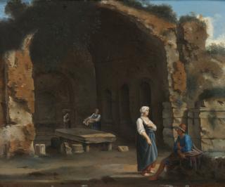 Warnard Van Rijssen - Figures At The Cave Of Egeria