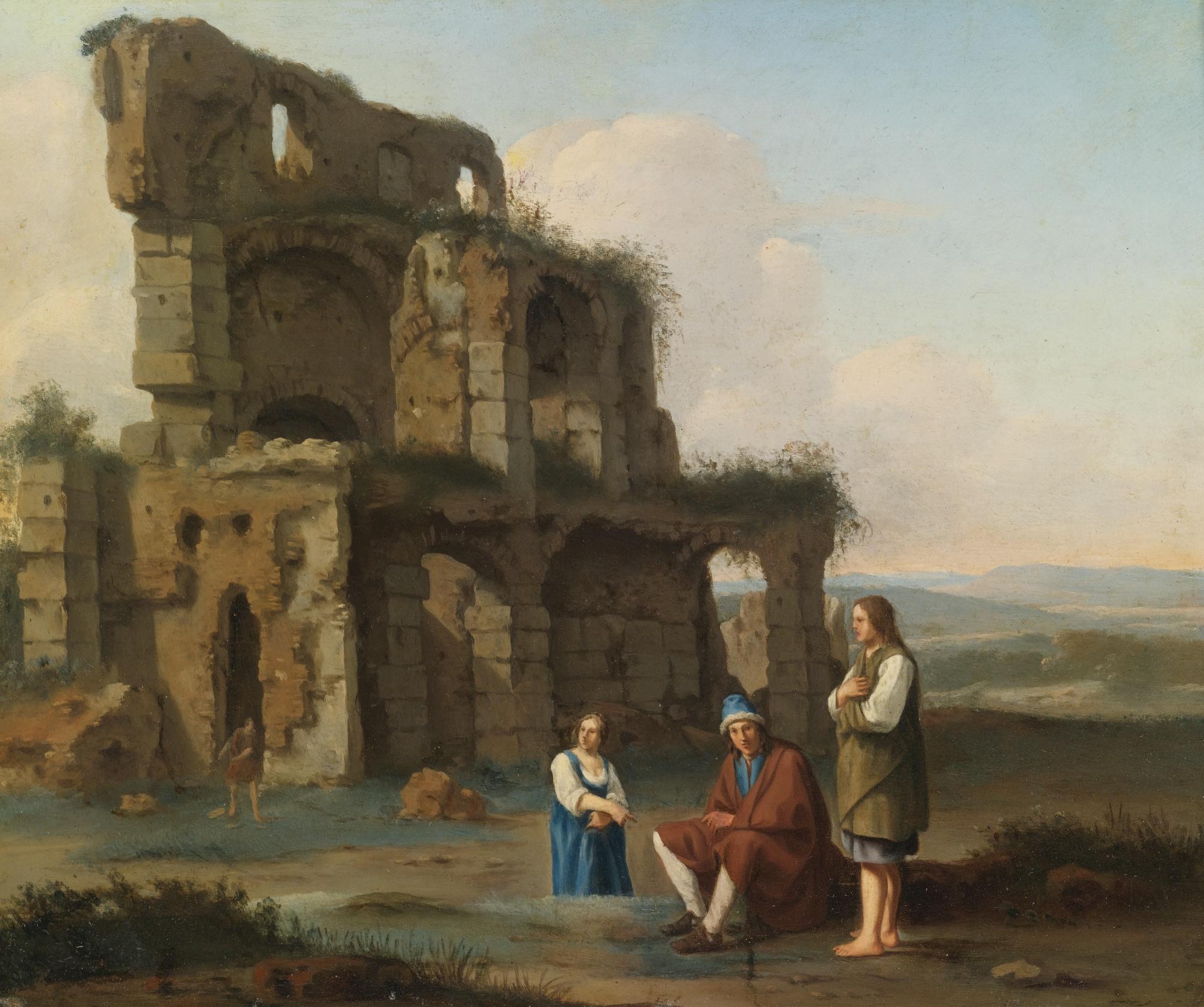 Warnard Van Rijssen - Peasants Before Roman Ruins