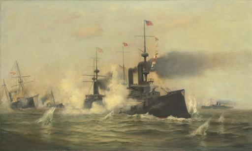 Warren W. Sheppard - Admiral Dewey\'s flagship entering Manila Bay