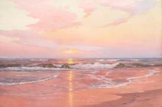 Warren W. Sheppard - American dusk on the coast 24 1/4 x 36in (61.5 x 91.4cm)