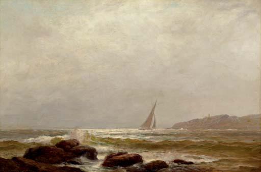 Warren W. Sheppard - Sailing off a rocky coast