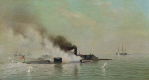 Warren W. Sheppard - The naval engagement between the C.S.S. Merrimac and the U.S.S. Monitor at Hampton Road