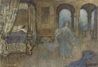 Warwick Goble - An apparition in blue