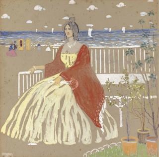 Wassily Kandinsky - Am Strande (Au bord de la mer, or Woman by the Sea)