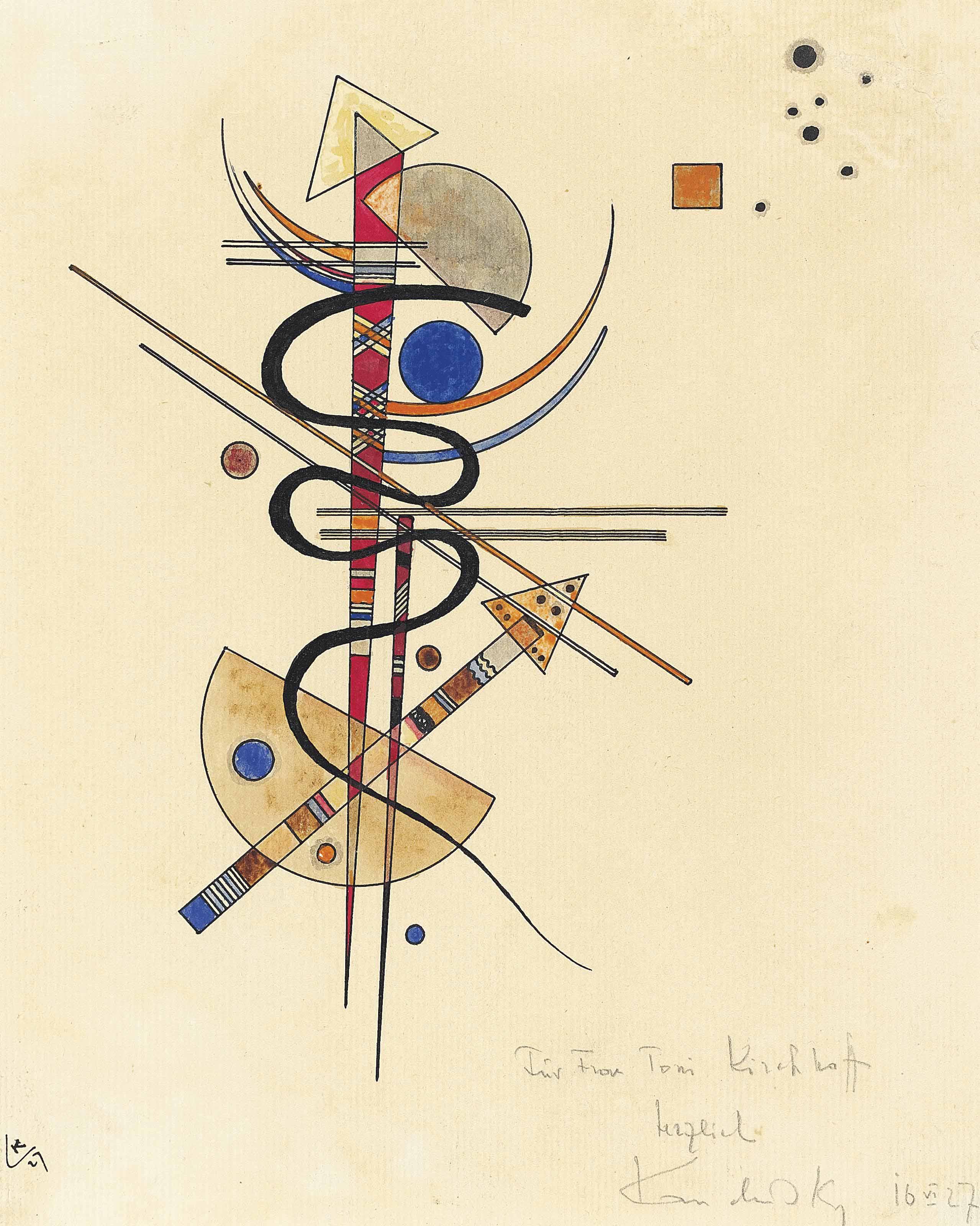Wassily Kandinsky - Aquarell für Frau Toni Kirchhoff