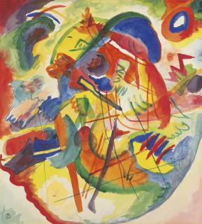 Wassily Kandinsky - Entwurf zu \'Improvisation mit rot-blauem Ring\'
