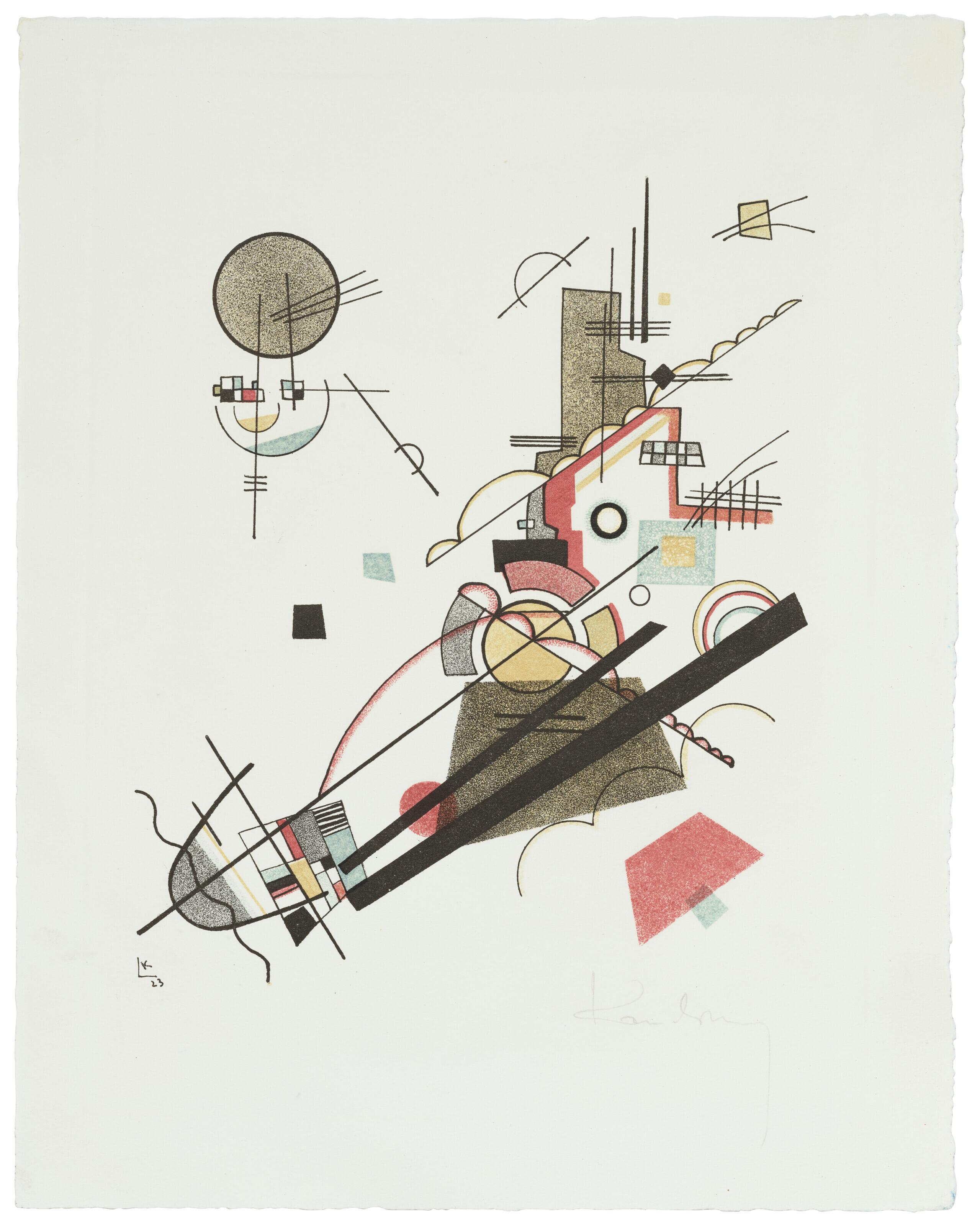 Wassily Kandinsky - Fröhlicher Aufstieg, from: Meistermappe des Staatlichen Bauhauses