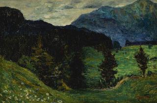 Wassily Kandinsky - Kochel—Gebirglandschaft Mit Tannen (Kochel—Mountains With Firs)