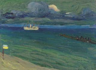 Wassily Kandinsky - Rapallo, Meerelandschaft Mit Dampfer