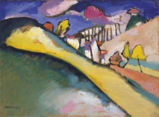Wassily Kandinsky - Studie für Landschaft (Dünaberg)