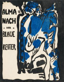 Wassily Kandinsky - Titelholzschnitt für den Almanach Der Blaue Reiter