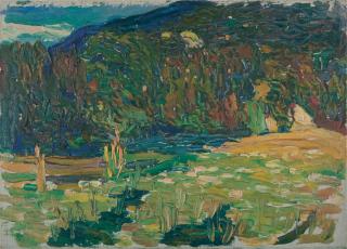 Wassily Kandinsky - Waldlandschaft bei Kochel.