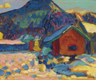 Wassily Kandinsky - Winterstudie mit Berg