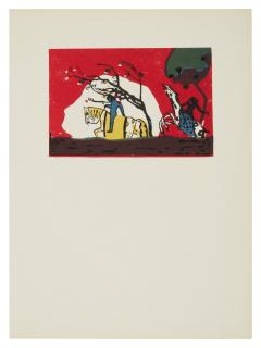 Wassily Kandinsky - Zwei Reiter vor Rot (Roethel 95)