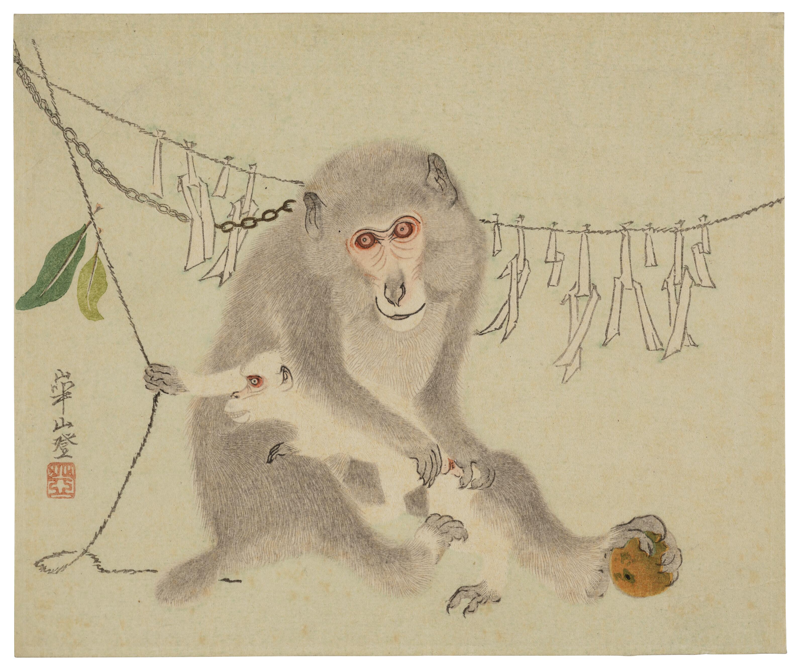 Watanabe Kazan - Monkeys