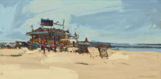 Wayne Thiebaud - Beach Scene