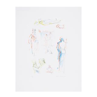 Wayne Thiebaud - Bistro Sketches, from The Physiology of Taste