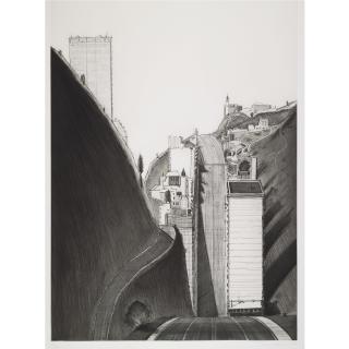 Wayne Thiebaud - Black And White Park Place  