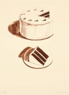 Wayne Thiebaud - Chocolate Cake, from Seven Still-Lifes and a Rabbit