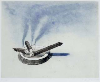 Wayne Thiebaud - Cigars, from Recent Etchings II