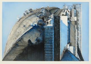 Wayne Thiebaud - Dark Country City