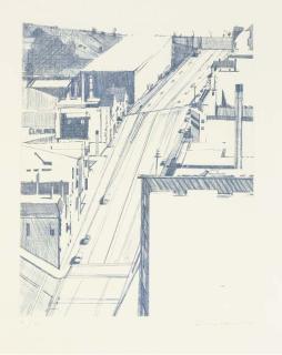 Wayne Thiebaud - Down 18th, from Recent Etchings I